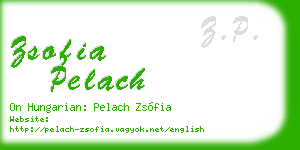zsofia pelach business card